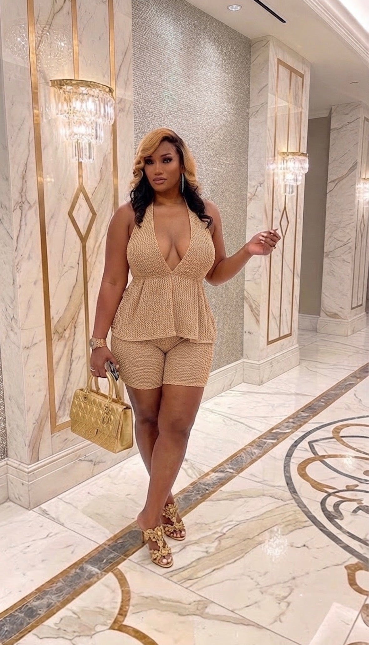 Halter Peplum Romper